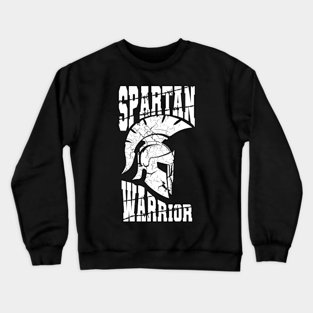 Spartan warrior, white vintage helmet Crewneck Sweatshirt by Aloenalone